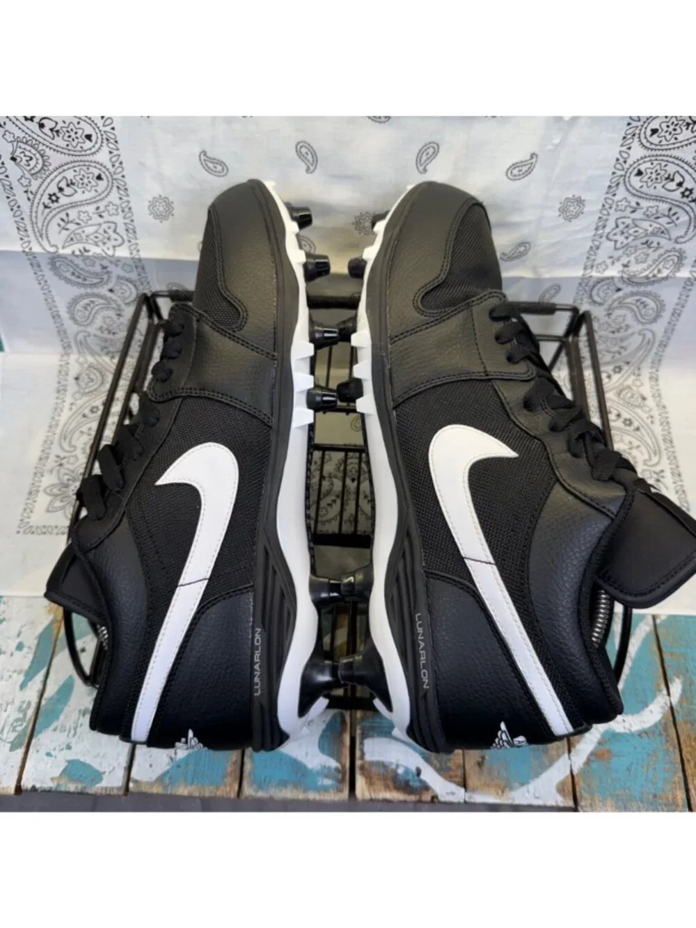 Nike Air Jordan 1 Low TD Football Cleat Black Men SZ 12 OG AV5292 EUC/New *READ*